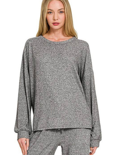 Soft Lounge Top - Dark Gray
