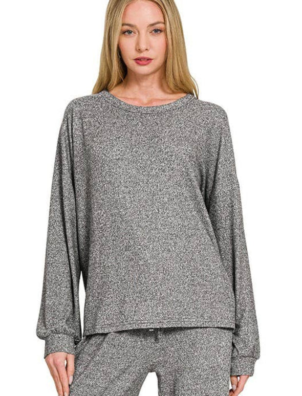 Soft Lounge Top - Dark Gray
