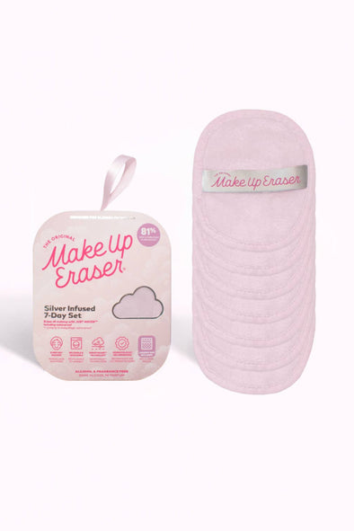 7-Day Set - Make Up Eraser - Silver Infused Pink