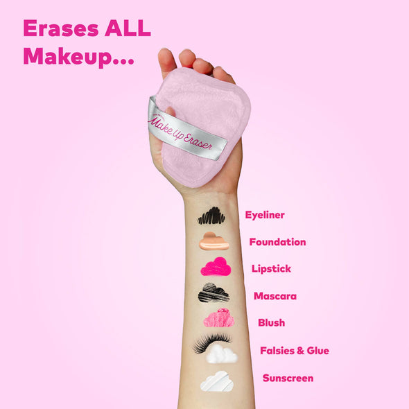 7-Day Set - Make Up Eraser - Silver Infused Pink
