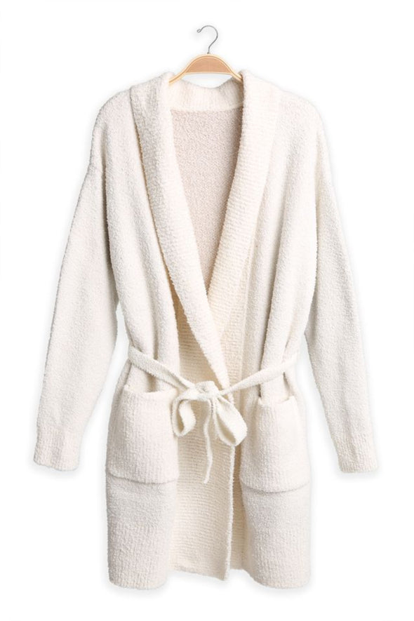 Microfiber Chenille Robe - Ivory