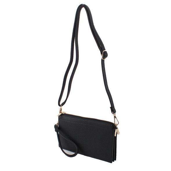 Abby Crossbody handbag you can wear 3 ways!  A clutch, wristlet, or cross body!